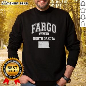 Nice Fargo North Dakota Est 1871 varsity sweatshirt featuring a classic design and cozy fabric, perfect for school spirit.