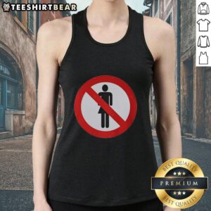 Hot No Women Sign Tank Top featuring a bold graphic design, perfect for casual summer wear and expressing a fun attitude.