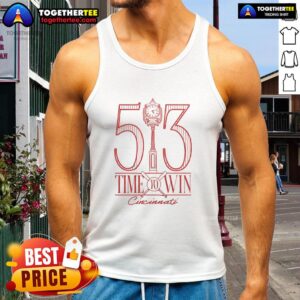 Alt Text: Official Time to Win Cincinnati baseball tank top featuring a bold logo and comfortable fit for fans.