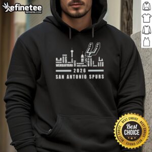 Premium San Antonio Spurs NBA 2026 hoodie featuring city skyline design, perfect for fans and stylish casual wear.