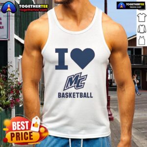 Alt Text: Nice I Love Merrimack Women's Basketball Tank Top in vibrant design, perfect for fans showing team spirit.