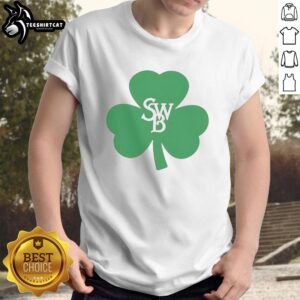 Official SWB Clover Lucky St. Patrick's Day T-Shirt featuring a vibrant green clover design for festive celebrations.