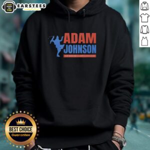 Nice Adam Johnson for Manatee County Commission hoodie featuring a vibrant design and campaign logo.