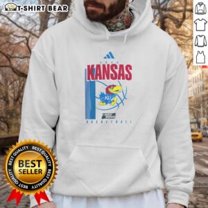 Alt Text: Awesome Kansas Jayhawks March Madness hoodie featuring vibrant team colors and logo, perfect for fans and game day.