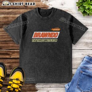 Nice Brawndo The Thirst Mutilator washed t-shirt featuring a vintage-inspired graphic design for fans of classic films.