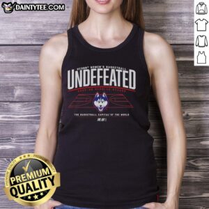 UConn Huskies women's basketball undefeated 2025-26 regular season tank top showcasing team spirit and style.