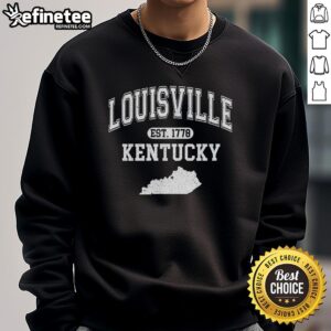 Premium Louisville Kentucky Est 1778 Varsity Sweatshirt featuring a classic design and soft fabric for comfort.