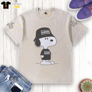 Pretty Oasis Snoopy Washed T-Shirt featuring a vibrant Snoopy graphic on a soft, relaxed-fit fabric.