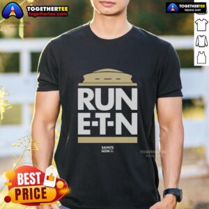 Nice New Orleans Saints Run Etn T-Shirt featuring team colors and logo, perfect for fans and game day attire.