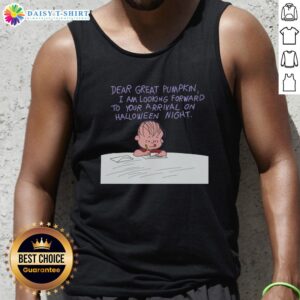 Top it off with the Great Pumpkin Charlie Brown tank top featuring a charming 'Dear Great Pumpkin' design.