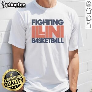 Awesome Fighting Illini Basketball Vintage T-Shirt featuring classic logo and retro design for fans and collectors.