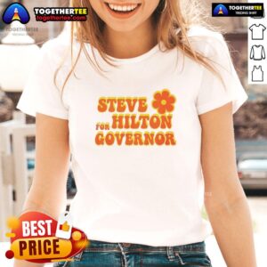 Awesome Steve for Hilton Governor ladies tee featuring vibrant design and comfortable fit, perfect for stylish women.