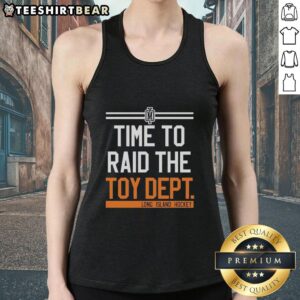 Alt Text: Official Time To Raid The Toy Dept Long Island Hockey Tank Top featuring a stylish design for hockey fans.