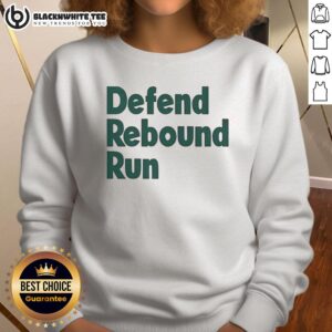 Original Defend Rebound Run Sweatshirt in navy blue, perfect for workouts and casual wear, featuring a stylish design.