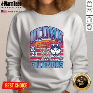 Hot Connecticut Huskies UConn past champs tourney win sweatshirt featuring bold team logo and vibrant colors.