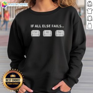 Comfortable Ctrl Alt Delete sweatshirt for tech lovers, perfect for casual wear and embracing tech humor.