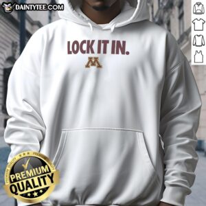 Awesome Minnesota Golden Gophers 2026 Lock It In Hoodie in maroon with bold logo, perfect for fans and students.