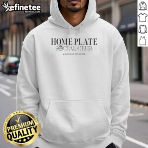 Alt Text: Nice Home Plate Social Club Asheville tourists 2026 giveaway logo hoodie featuring vibrant design and cozy fit.