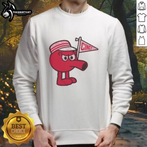 Good Redbert Cincy Sweatshirt featuring a stylish design, perfect for casual wear and showing Cincinnati pride.