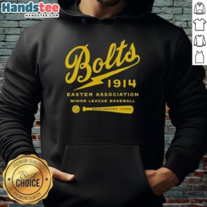 Nice Bolts 1914 Easter Association Minor League Baseball hoodie showcasing vintage baseball style and team spirit.