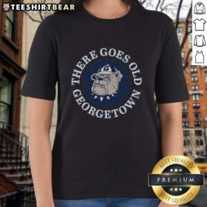 Vintage ladies tee featuring Old Georgetown Basketball design, perfect for fans and collectors of retro sports apparel.
