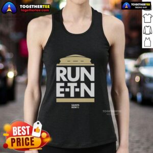 Stylish Nice New Orleans Saints Run ETN tank top featuring team colors and logo, perfect for game day and casual wear.
