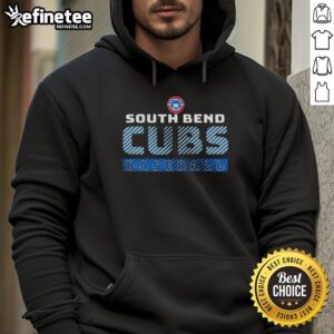 Nice South Bend Cubs baseball hoodie in navy blue with team logo, perfect for fans and casual wear.