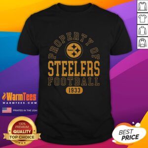 Awesome Pittsburgh Steelers Property 1933 T-Shirt featuring vintage design and team logo for fans and collectors.