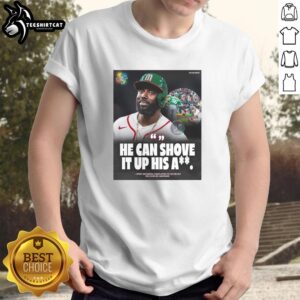 Randy Arozarena's 'Nice He Can Shove It Up His A' T-shirt featuring Cal Raleigh declining a handshake moment.