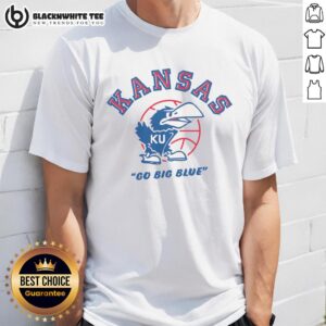 Official Kansas Jayhawks Homefield Basketball Vintage T-Shirt featuring classic team colors and logo design.