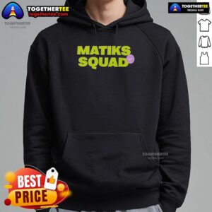 Awesome Matiks Squad Hoodie in vibrant colors, featuring a stylish design perfect for casual wear and street style.