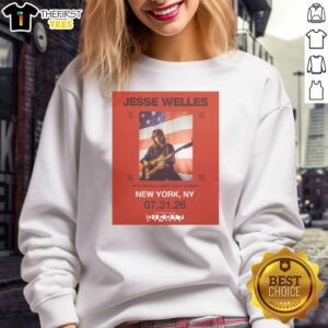 Good Jesse Welles Red Tour 2026 North America city dates poster on a stylish sweatshirt design.