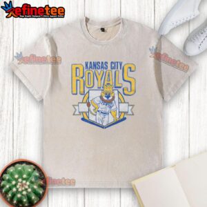Good Kansas City Royals Sluggerrr washed t-shirt featuring vibrant team colors and a classic design for fans.