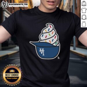 Pretty Los Angeles Dodgers ice cream T-shirt featuring colorful graphics and a stylish design for baseball fans.