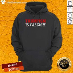 Premium Trumpism is Fascism Hoodie featuring bold text design for political apparel enthusiasts.