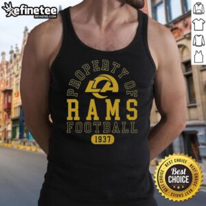 Premium Los Angeles Rams Football Property 1937 tank top featuring the iconic Rams logo and stylish design for fans.
