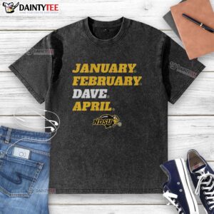 Official North Dakota State Bison washed t-shirt for January-February by Dave & April, featuring vibrant team colors.
