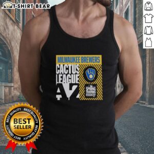 2026 Top Milwaukee Brewers Cactus League Spring Training tank top design featuring team colors and logo.