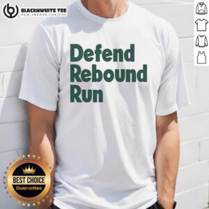 Alt Text: Original Defend Rebound Run T-Shirt in blue with a stylish graphic, perfect for activewear and casual outings.