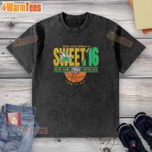 Alt Text: Good Notre Dame Fighting Irish NCAA Women's Sweet 16 March Madness 2026 washed t-shirt displayed on a neutral background.