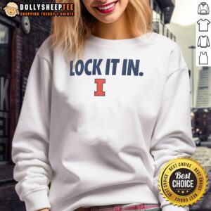 Official Illinois Fighting Illini 2026 Lock It In Sweatshirt in orange, showcasing team logo and stylish design.