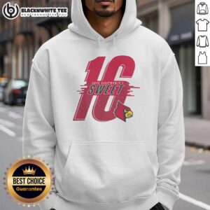 Pretty Louisville Cardinals 2026 NCAA Women's Basketball Sweet 16 Hoodie in vibrant colors, perfect for fans and supporters.
