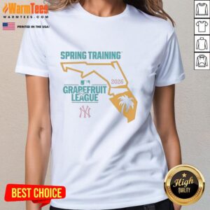 2026 Top Spring Training Grapefruit League Ladies Tee showcasing vibrant design and comfortable fit for baseball fans.