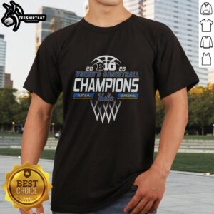 Premium UCLA Bruins Women's Basketball NCAA 2026 Big Ten Logo T-Shirt, showcasing team spirit and style for fans.