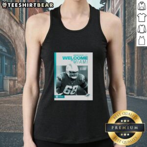 Premium Jamaree Salyer Miami Dolphins Welcome to Miami tank top featuring vibrant team colors and logo.