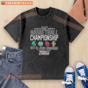 Alt Text: 2026 NCAA Division I Women's Basketball Championship Spartans T-Shirt featuring teams from Colorado and Oklahoma.