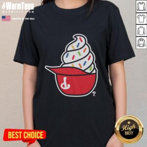 Nice Philadelphia Phillies ice cream ladies tee featuring a stylish design perfect for baseball fans and summer wear.