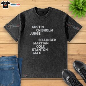 Premium Bronx New York Yankees Austin Judge Stanton washed t-shirt featuring a stylish design for baseball fans.