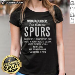 Awesome Whataburger San Antonio Spurs tee featuring 5 championships and Wemby Trois La Cultura design.
