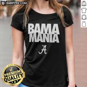 Good Bama Mania Alabama Crimson Tide ladies tee showcasing team spirit in vibrant colors and stylish design.